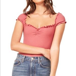 Reformation Palo bodysuit dusty rose